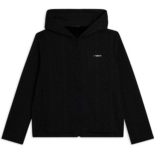 Freddy felpa con cappuccio in tessuto tecnico a trecce