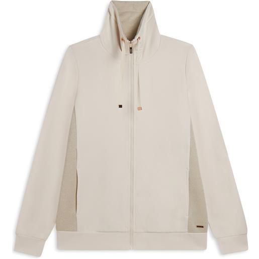 Freddy felpa donna full-zip collo alto con inserti mélange lurex