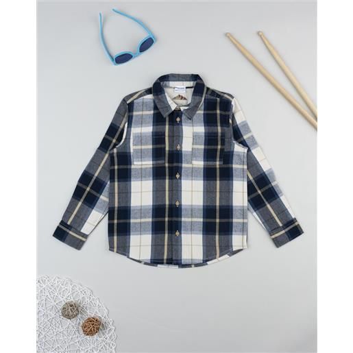 Prénatal camicia flanella bambino bianco/blu