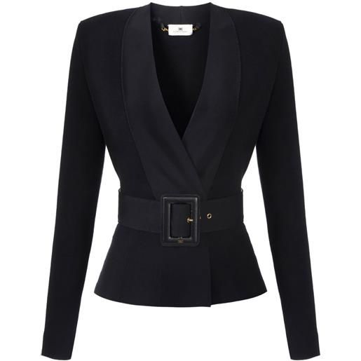 Elisabetta Franchi blazer con scollo a v - nero