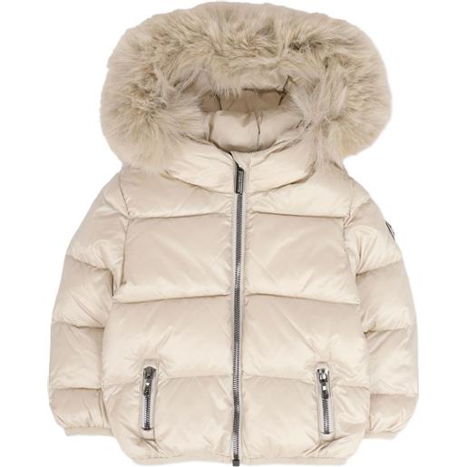 Colmar Kids giacca trapuntata con finitura in pelliccia - toni neutri