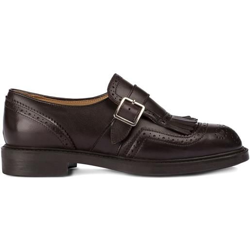 Doucal's stringate con frange e fibbia - marrone