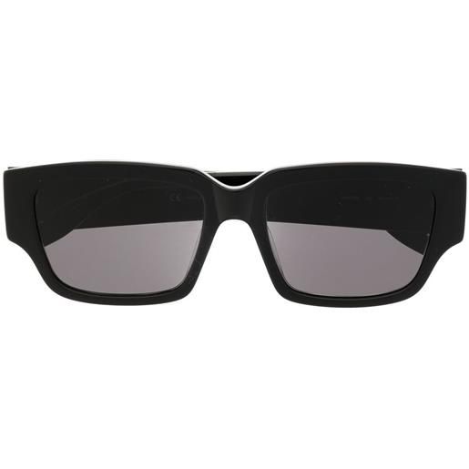 Alexander McQueen Eyewear occhiali da sole squadrati con stampa - black-black-grey
