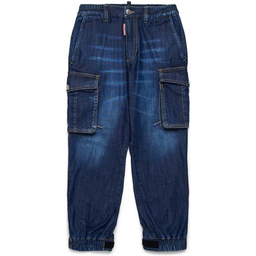 DSQUARED2 KIDS jeans cargo - blu