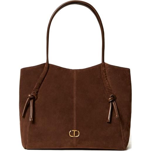 TWINSET borsa tote con nodo - marrone