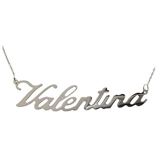 Collana Personalizzata Con Nome In Argento 925 - Rollo - Catena 42 Cm - Made In Italy (Oro Giallo)