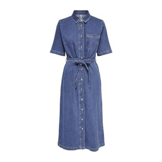 ONLY onllana s long dress dnm rea258 noos, media blu denim, xxs