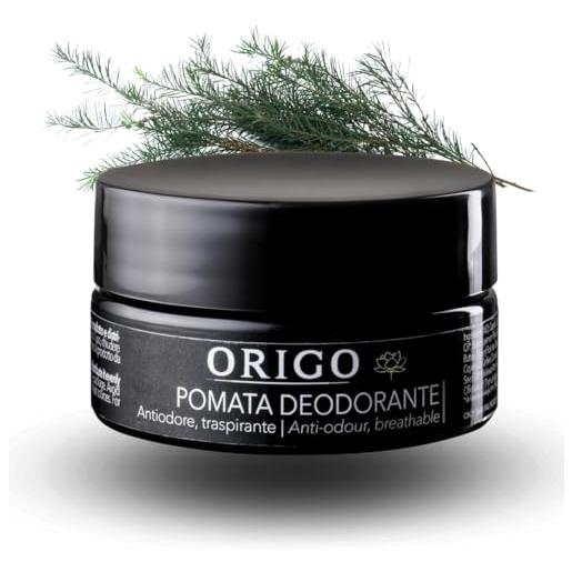 Origo - 30 ml crema deodorante contro cattivi odori e sudorazione, pomata deodorante lenitiva e rinfrescante con olii essenziali naturali