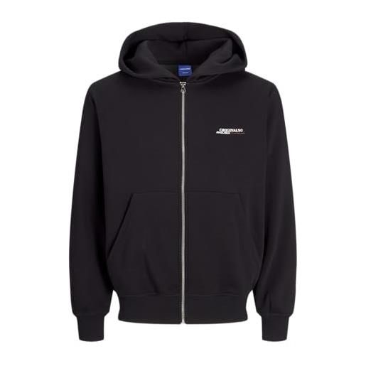 Jack & jones jorislington felpa da uomo con zip, bianco antico, l