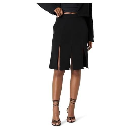 The Drop carwash slit skirt gonna, nero, xs