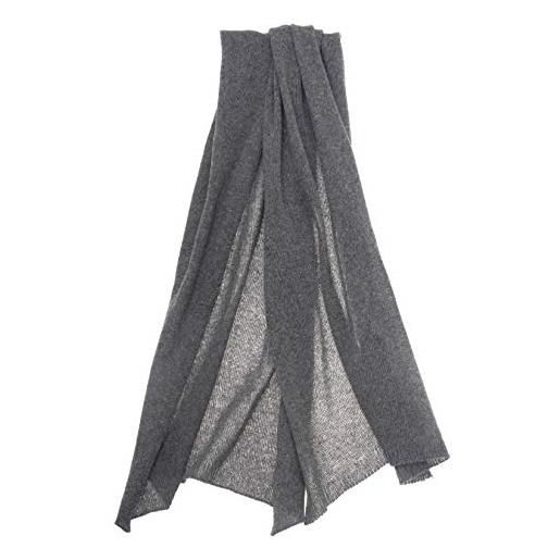 FANTASIE TERRENE stola sciarpa cashmere riciclato di alta qualità ecosostenibile. Made in italy. Colore grigio