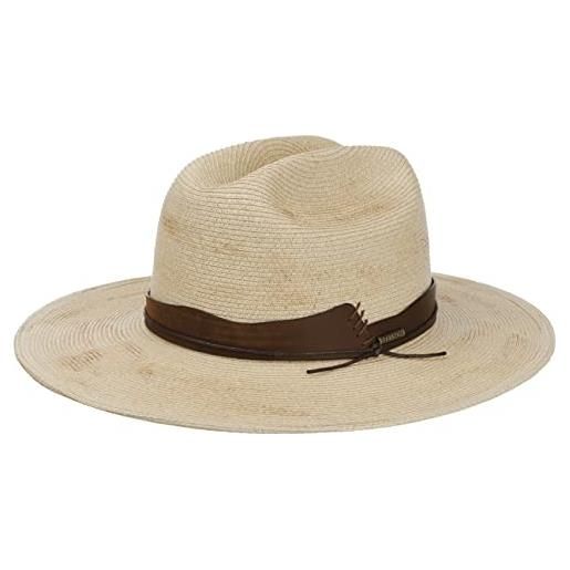 Stetson cappello di paglia cattleman toyo uomo - da sole cowboy estivo con fascia in pelle estate primavera/estate - m (56-57 cm) natura