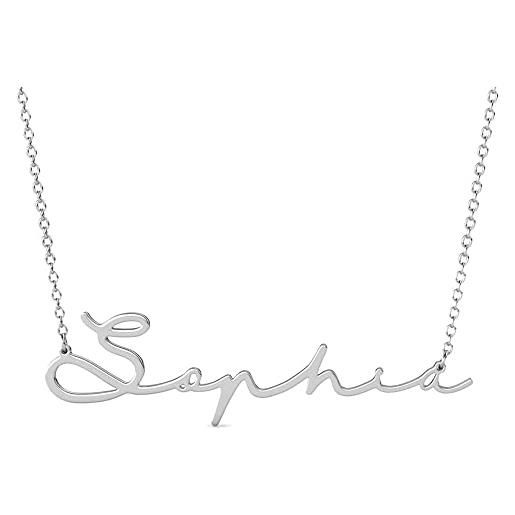 Collana nome Chiara in argento 925, Made in Italy, spedizione gratis