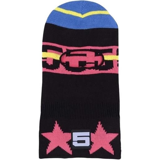 SP5DER passamontagna in maglia con motivo a stelle - nero