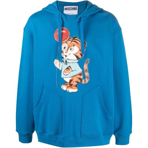 Moschino felpa con stampa - blu