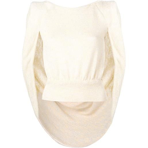 Talbot Runhof top a mantella - giallo