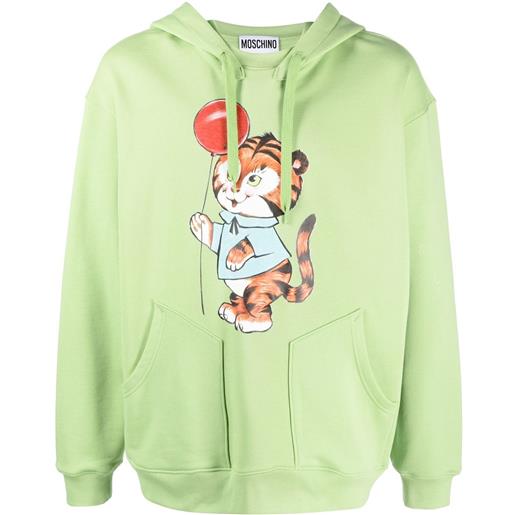 Moschino felpa con stampa - verde