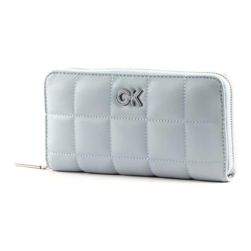 Calvin Klein re-lock quilt wallet pearl blue