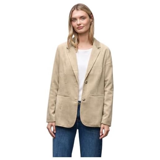 Street One 2117083 blazer lungo in velluto a coste, beige, 48 donna