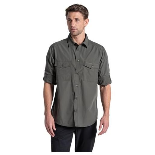 Craghoppers kiwi ii - camicia da trekking a maniche lunghe, da uomo, anti-insetti, protezione uv, top per attività all'aperto
