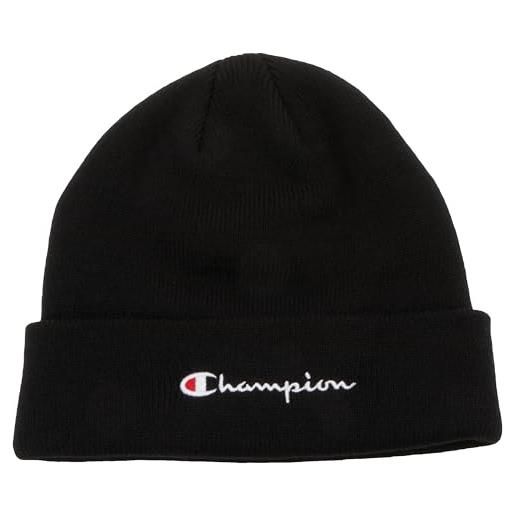 Champion junior caps - 802419 berretto, nero, taglia unica, unisex - bambini e ragazzi
