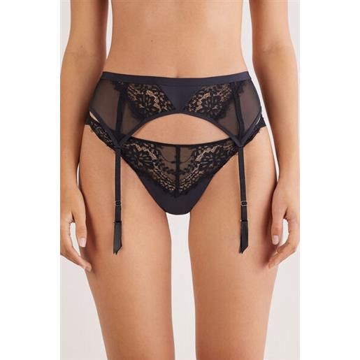 Intimissimi reggicalze sheer glamour nero