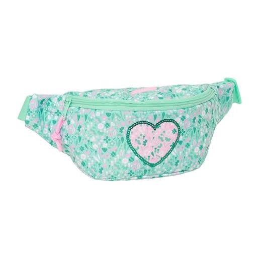 Safta cuore - marsupio con tasca esterna, ideale per giovani e bambini di diverse età, comodo e versatile, qualità e resistenza, 23 x 9 x 12 cm, menta, m, casual
