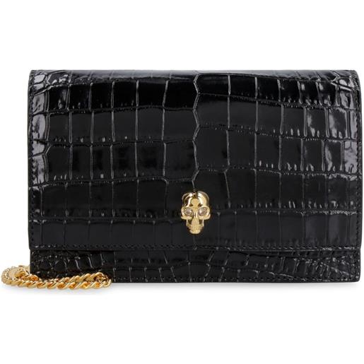 Alexander McQueen borsa a tracolla skull piccola - nero