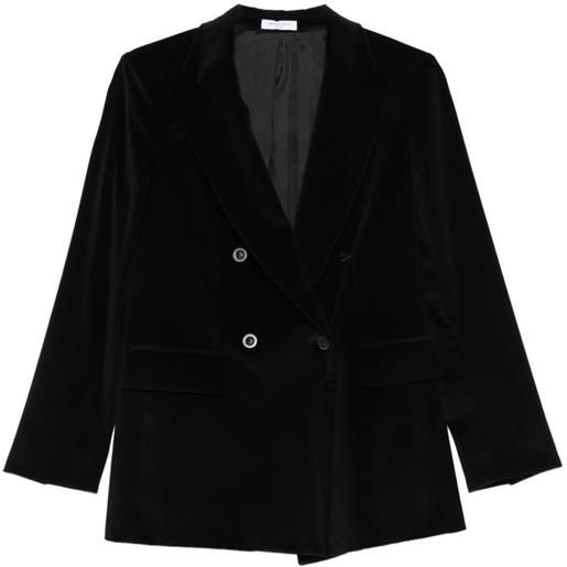 Boglioli giacca doppiopetto in velluto - nero