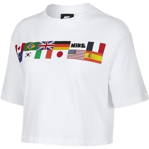 Nike t-shirt flag crop - bianco
