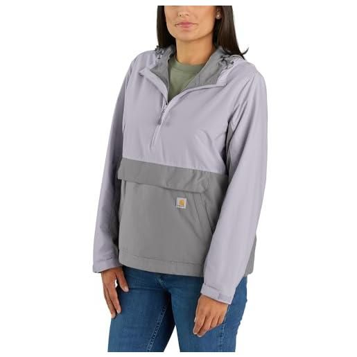 Carhartt giacca a vento leggera ripiegabile rain defender loose fit da donna, bianco, l