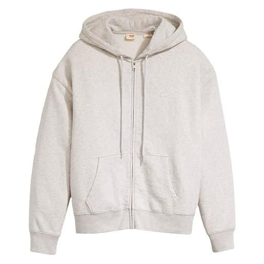 Levi's felpa con cappuccio da donna everyday zip, rosso vivo, xs