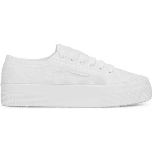 SUPERGA flower sangallo total white