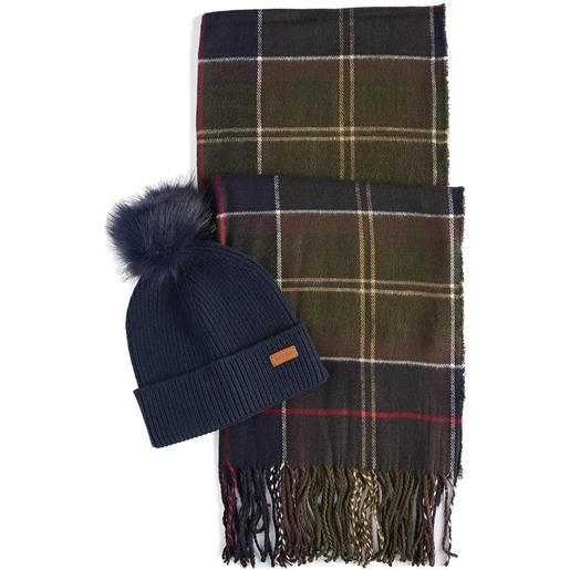 BARBOUR dover beanie and hailies scarf classic gift set