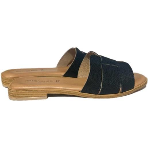 SANDRO ROSI ciabattina in pelle nera