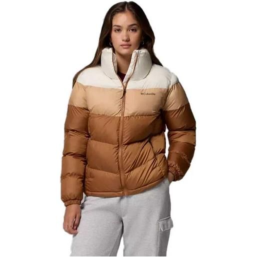 COLUMBIA giacca imbottita colorblock puffect da donna camel brown canoe chalk