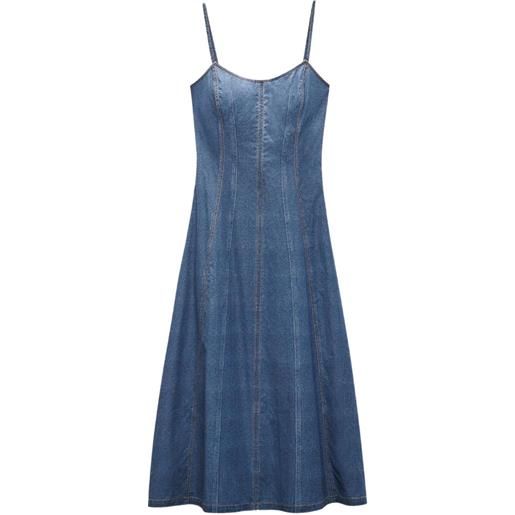 rag & bone abito melody denim con spalline sottili - blu