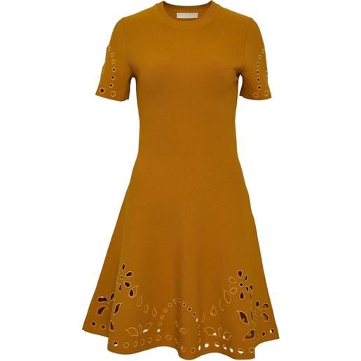 Ulla Johnson abito corto fania con occhielli - marrone