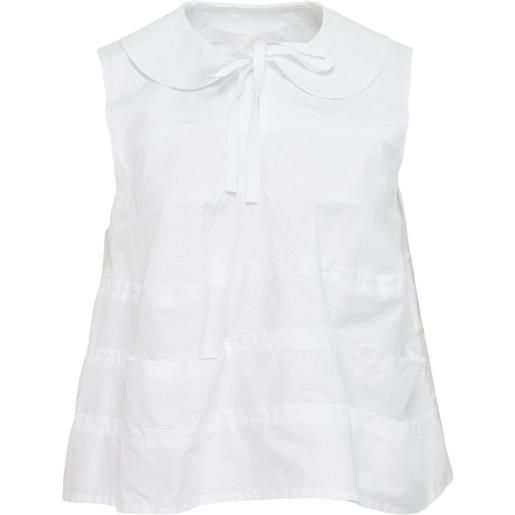 Comme des Garçons TAO blusa con colletto alla peter pan - bianco