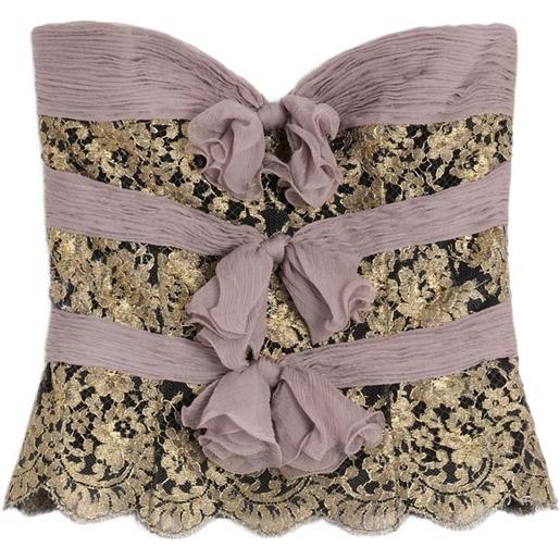 Valentino Garavani top in chiffon - grigio