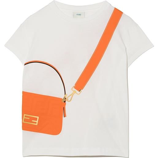 Fendi Kids t-shirt con stampa - bianco