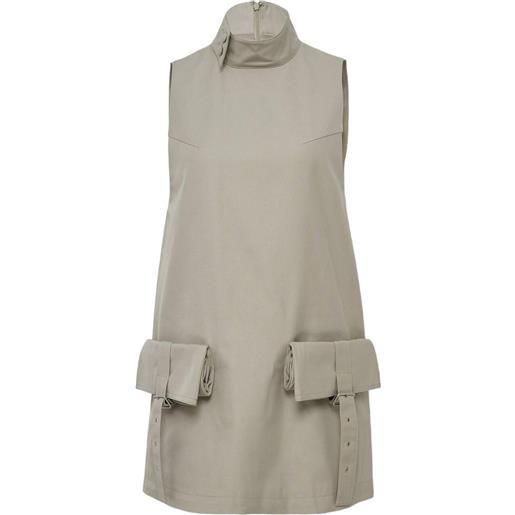 Open YY abito corto con fibbia - toni neutri