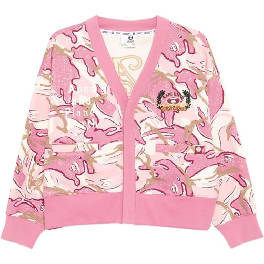 A BATHING APE® giacca con stampa all-over - rosa