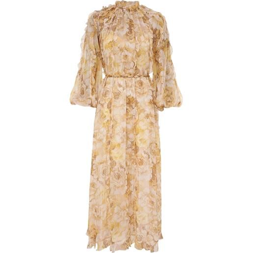 ZIMMERMANN abito lungo in seta - giallo