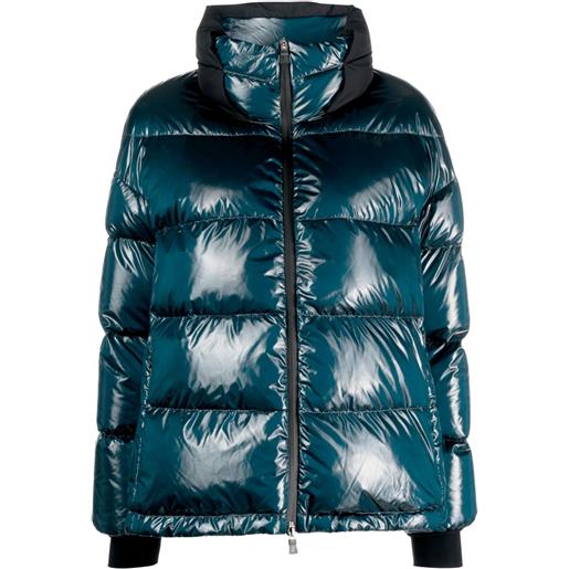 Herno piumino a collo alto - blu