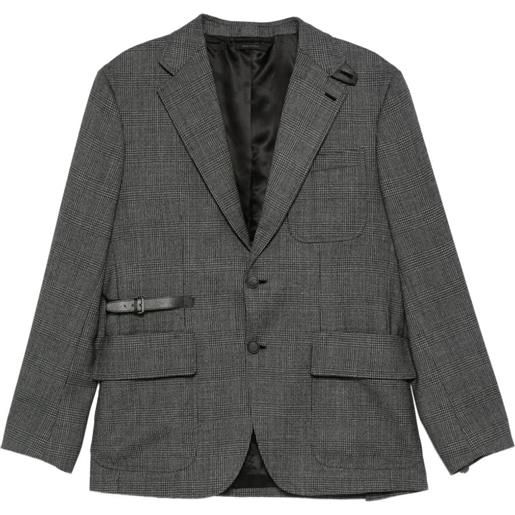 Brioni blazer a quadri - grigio
