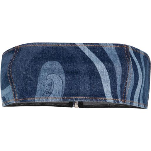 PUCCI top con stampa marmo - blu