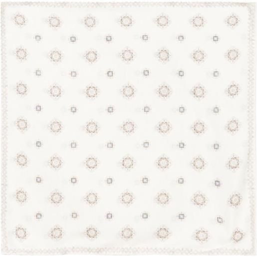 Brunello Cucinelli foulard in seta - bianco