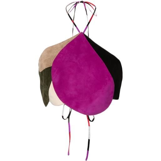PUCCI top corto goccia - viola