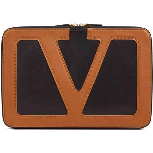 Valentino Garavani portacarte con logo goffrato - nero